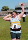 Sophie McKinna (Windsor, Slouth, E&H)winner of the shot at the UK Women's Natio League, Premier, Meadowbank, Edinburgh.